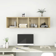 Mobili a Muro 4pz Rovere Sonoma 37x37x37 cm Legno Multistrato 805455