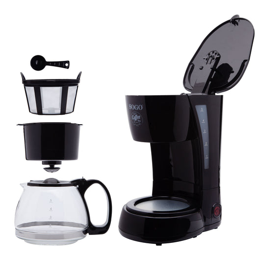 SOGO Macchina da Caffè Americano a Goccia 4 Tazze 0.6L 650W con Filtro Permanente