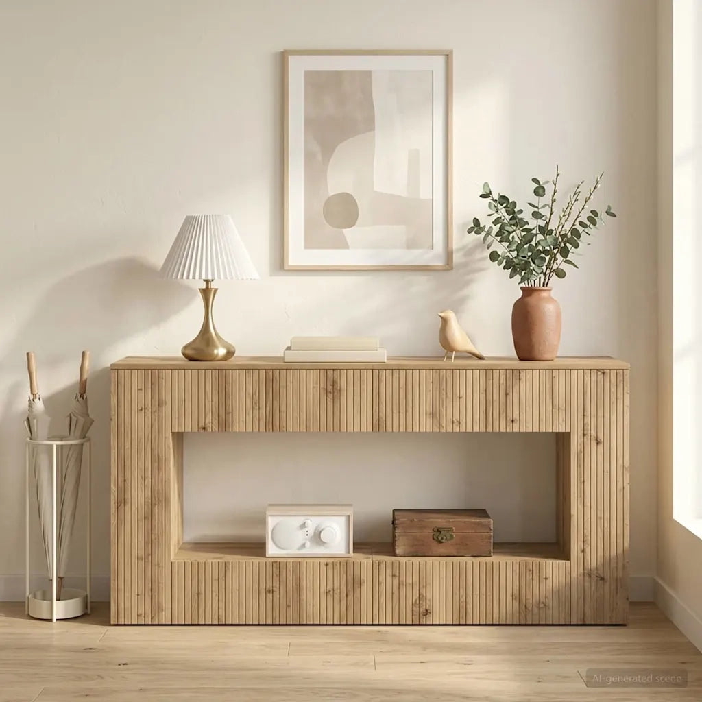 Tavolo consolle Rigato Rovere Artigianale 155 x 29 x 74 cm 899894
