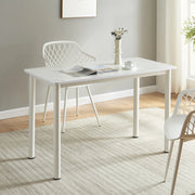 Tavolo da Pranzo Tammela 120 x 60 cm Effetto Marmo Bianco [en.casa]