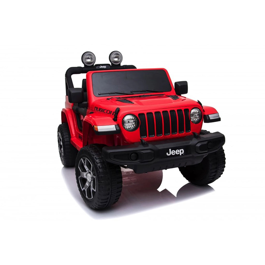 Macchina Elettrica per Bambini Fuoristrada Jeep Wrangler Rubicon 12V con Telecomando Rosso