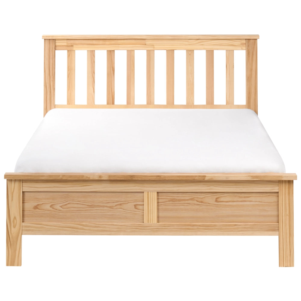 Letto in legno marrone chiaro 120 x 200 cm rete a doghe stile scandinavo tradizionale camera da letto
