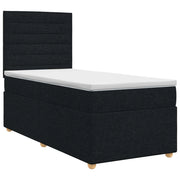Letto box spring con materasso Nero 100 x 200 cm Tessuto 3453811