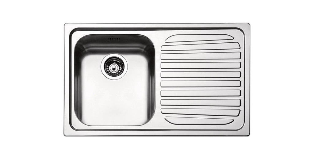 Apell VE791ILBC Serie Venezia Lavello da Incasso 79x50cm 1 Vasca a Destra Gocciolatoio Sinistro Acciaio Inossidabile