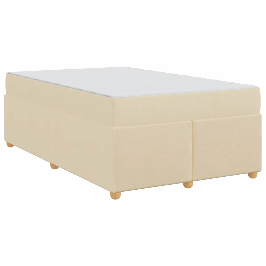 vidaXL Struttura del letto con materasso Crema 120 x 190 cm Tessuto