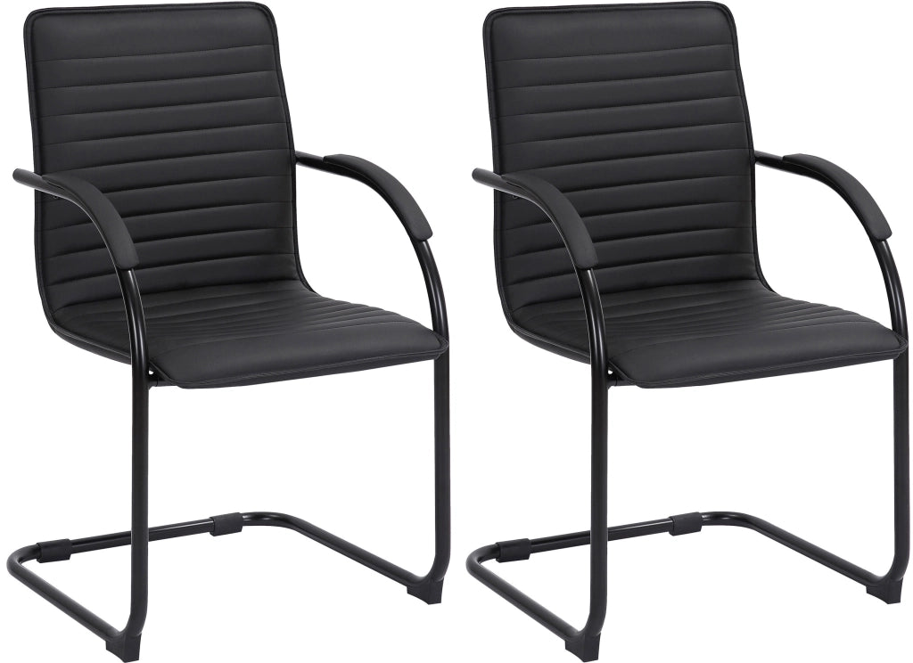 Set di 2 sedie visitatore in ecopelle Tira 3