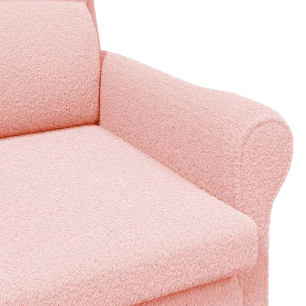 Poltrona | Sedia Relax Rosa Tessuto Sherpa morbido