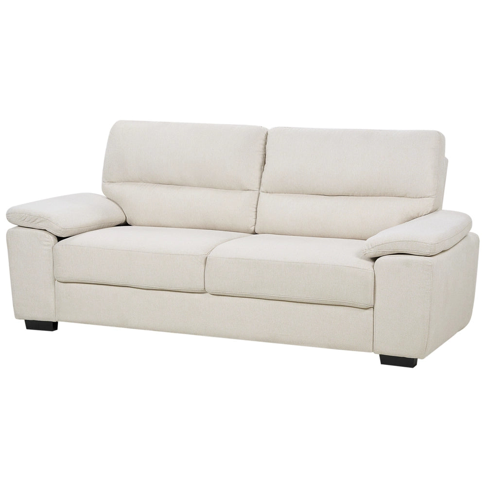 Set di divani in tessuto beige chiaro 3 + 2 posti imbottiti per il soggiorno