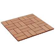 Piastrella per Decking 22 pcs Teak riciclato 30 x 30 cm WPC