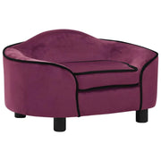 Divano per cani 67 cm in peluche bordeaux 02_0000117
