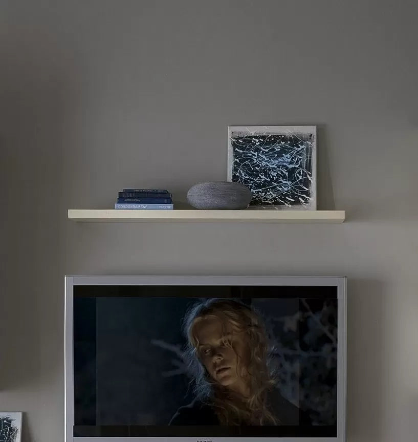 Parete attrezzata porta tv in legno shabby bianco l.245 - Mobili 2G