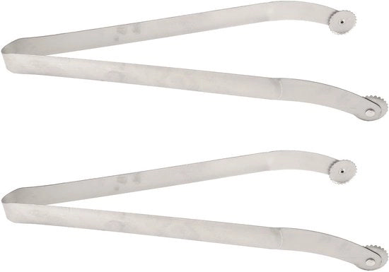 Tang per barbecue in acciaio inossidabile - 2 pezzi - lunga steel - rotativa - per carne/verdure - essenziale per gli appassionati di barbecue