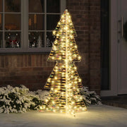 Albero di Natale con 160 LED Bianco caldo 150 cm PET