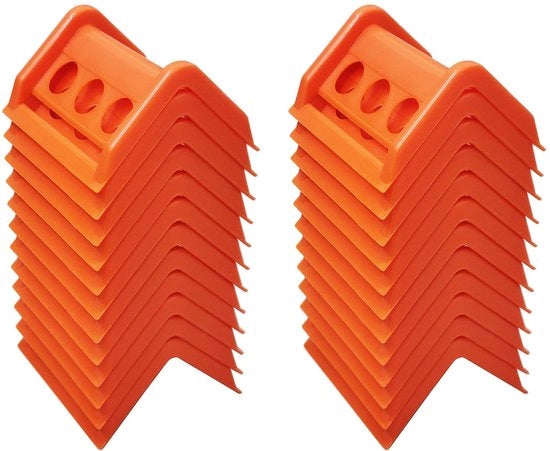 Protezione angolare resistente a urti - Protezioni angolari per tavolo - Protezione angolare per carico - Materiale in polietilene - Visibilità arancione - Nastro di adesione per protezione - Protezioni per carico