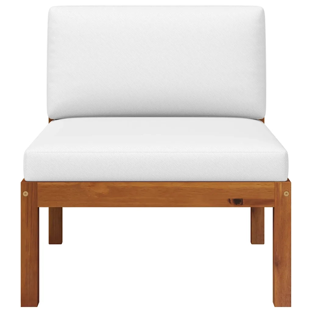 Set da giardino 2 pezzi con cuscini in legno di acacia e corda 312426