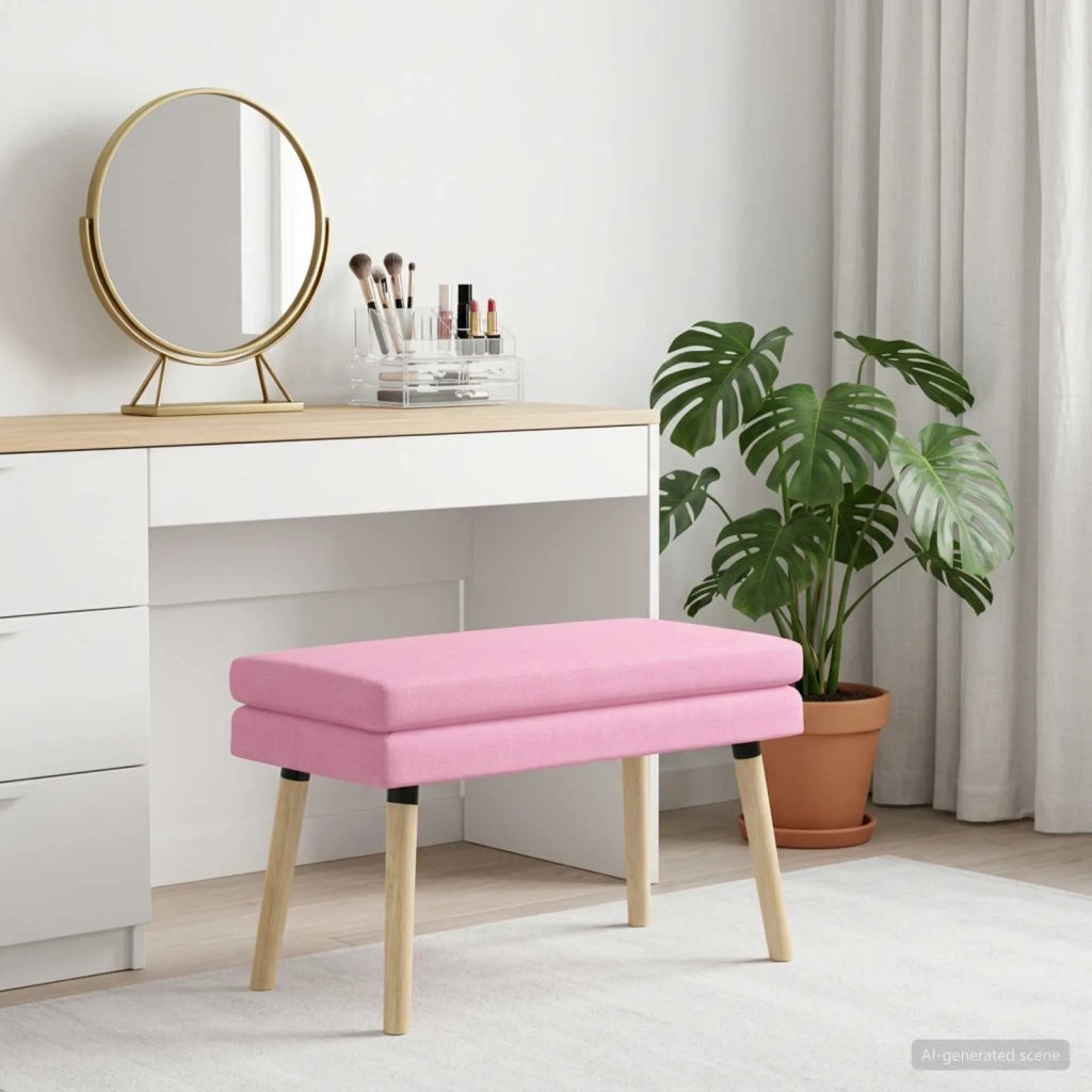 Panchina a doppio strato Rosa 80 x 40 x 47 cm Tessuto 42038443