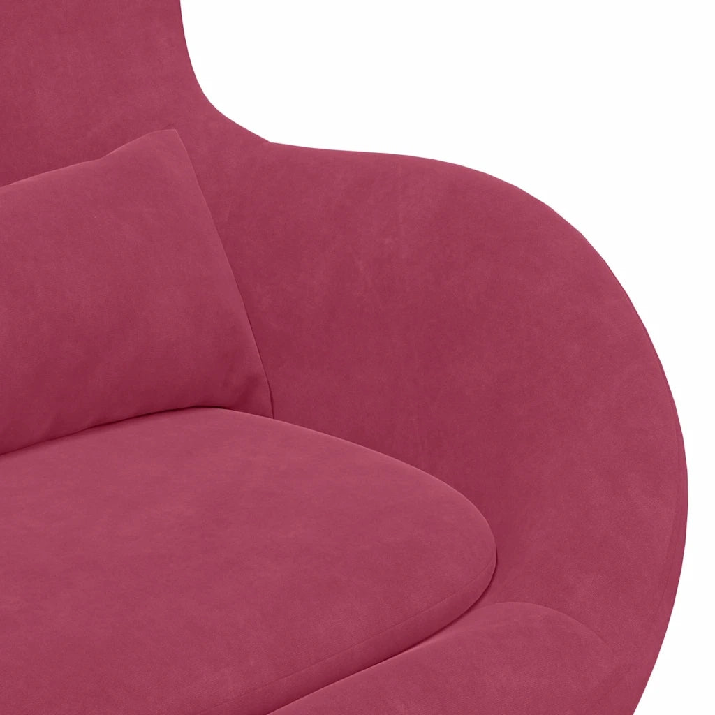 Divano Sedia-Poltrona uovo Rosso Vino 63 x 73 x 90 cm Velluto