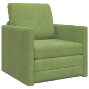 Divano letto | Sof¨¤ letto | Letto singolo Verde chiaro 74 x 77 x 81 cm Velluto