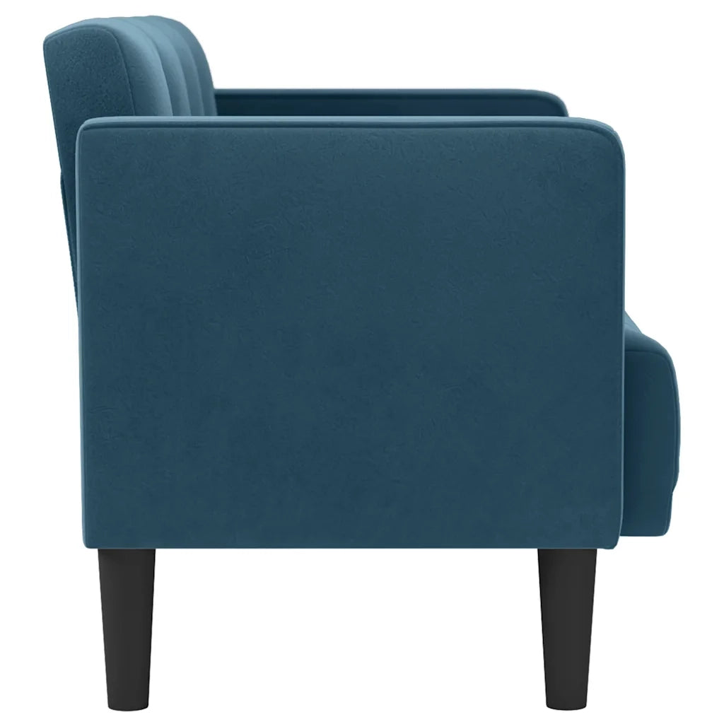 Divano Divanetto Blu 111 cm in Velluto 4100569