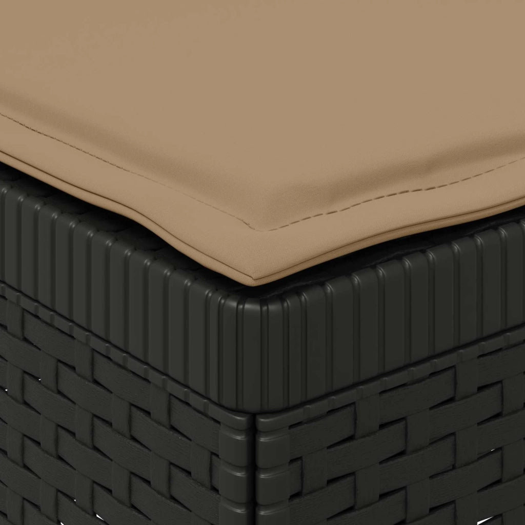 Divano da giardino 3 posti con cuscini in look rattan PP 8011978