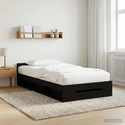 Telaio del letto con storage Rovere Nero 80 x 200 cm 3429603