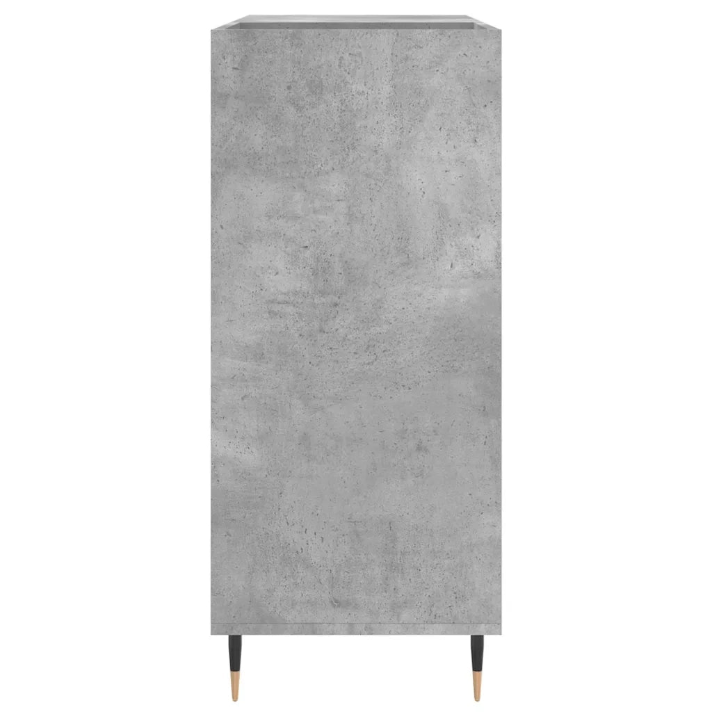 Mobile Porta Dischi Grigio Cemento 84,5x38x89 Legno Multistrato 831768