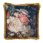Cuscino Shabby Chic Quadrato con Frange Floreale Blanc Mariclò