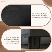 Mobile Ufficio Portadocumenti Multiuso con Serratura, 2 Ante e Mensola Interna, 80x40x80 cm, Nero