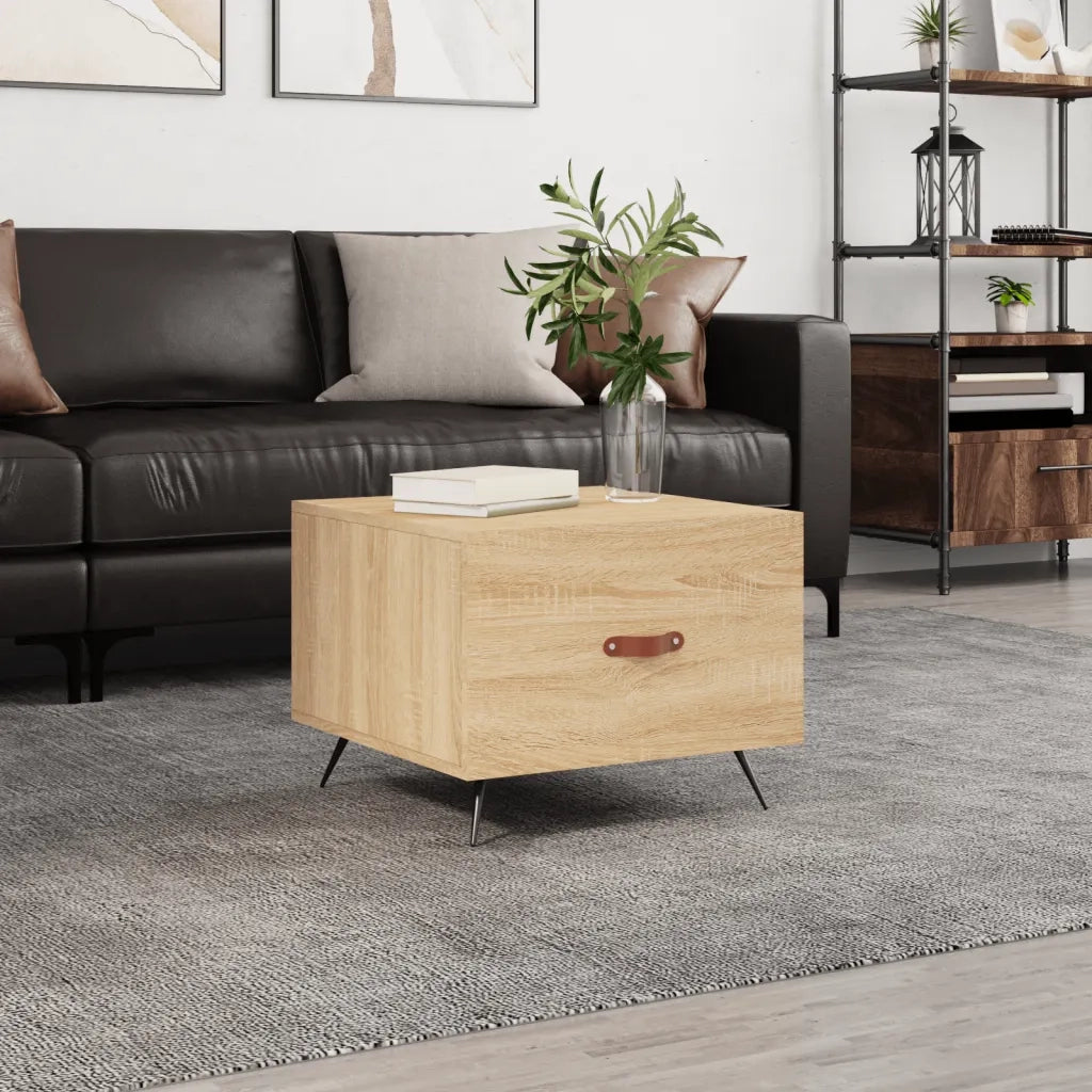 Tavolino da Salotto-Tavolino da soggiorno-Tavolo Rovere Sonoma 50x50x40 cm Legno Multistrato 703737