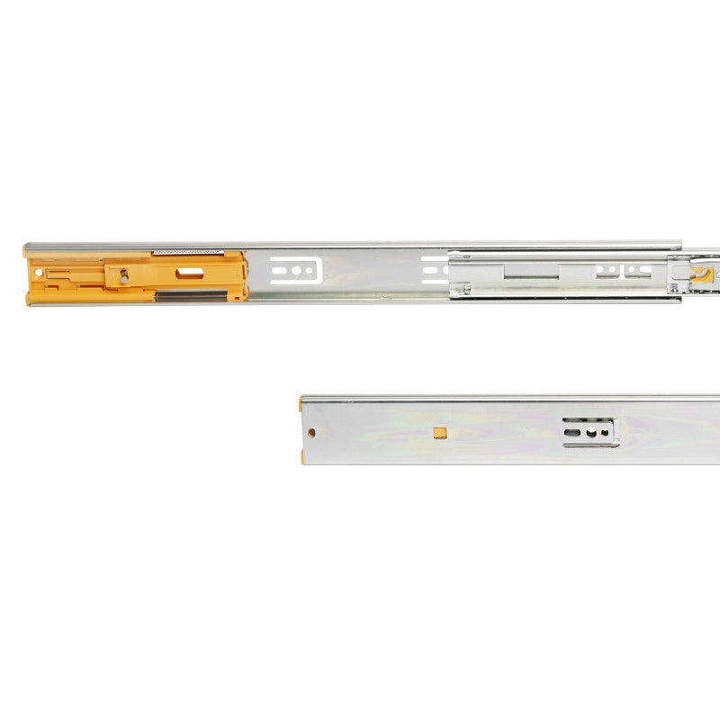 Set di guide a sfere per cassetti con estrazione totale e chiusura soft, altezza 45 mm, lunghezza 350 mm, Acciaio, Zin..