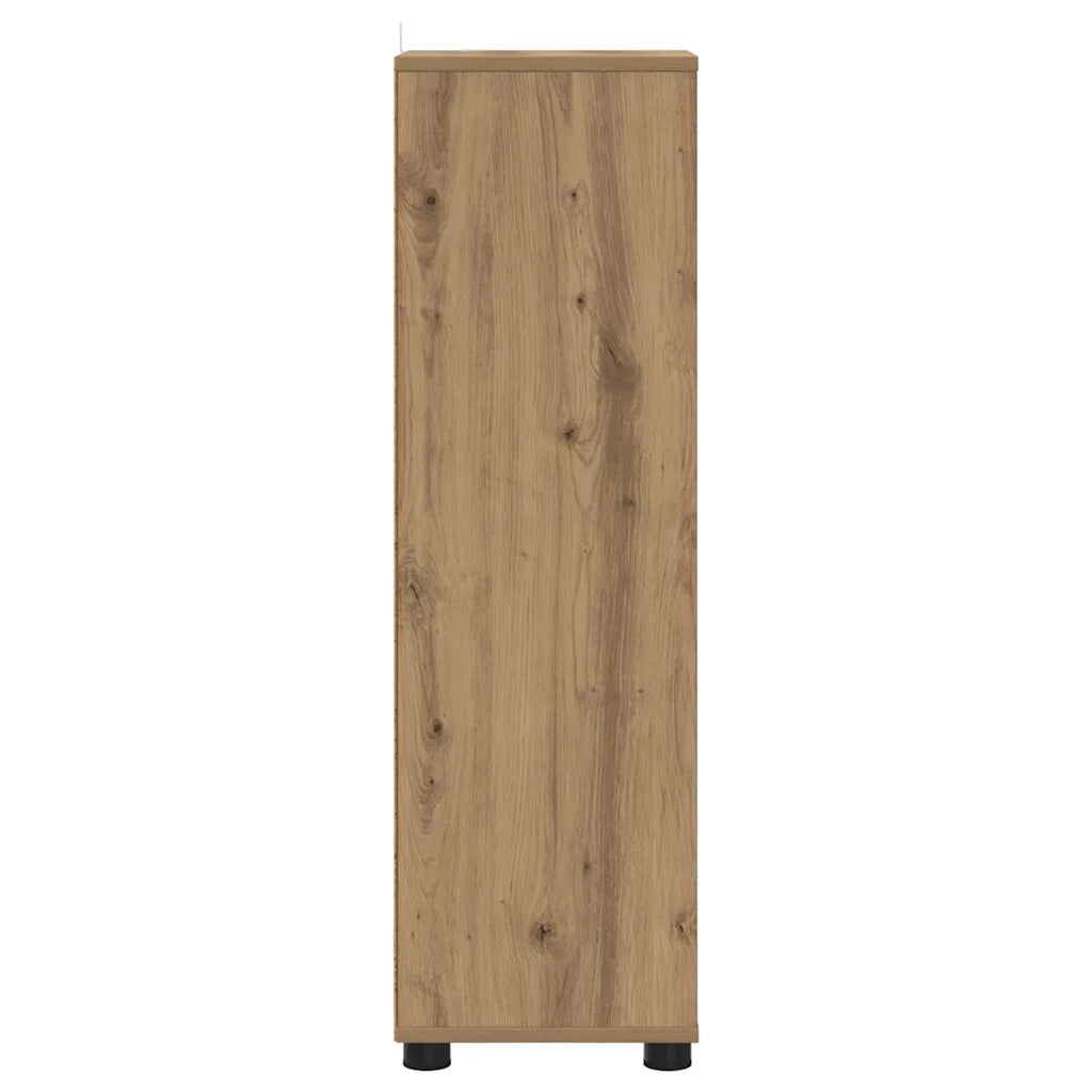 Mobile da Bagno con porta Rovere artigianale 30,5 x 30 x 101 cm