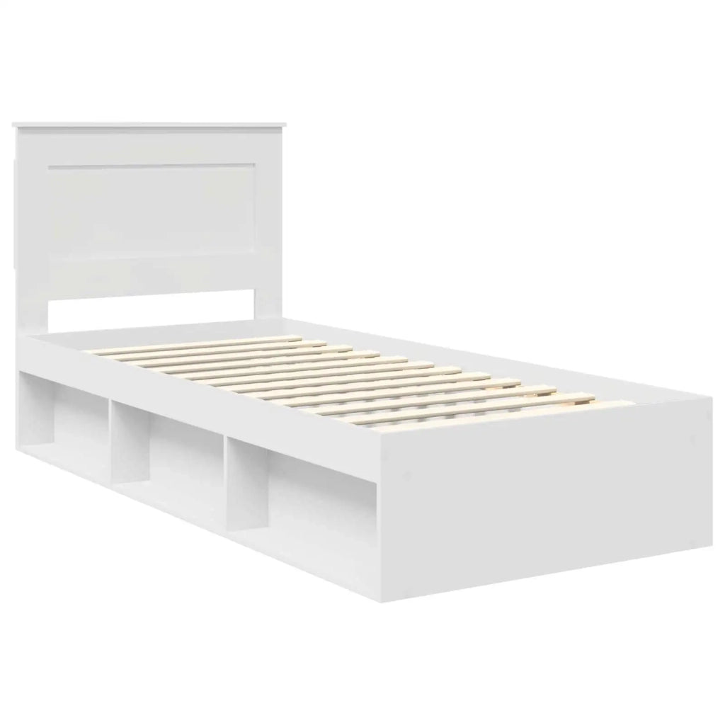 Struttura del letto Bianco 75 x 190 cm Pino massello 3410144