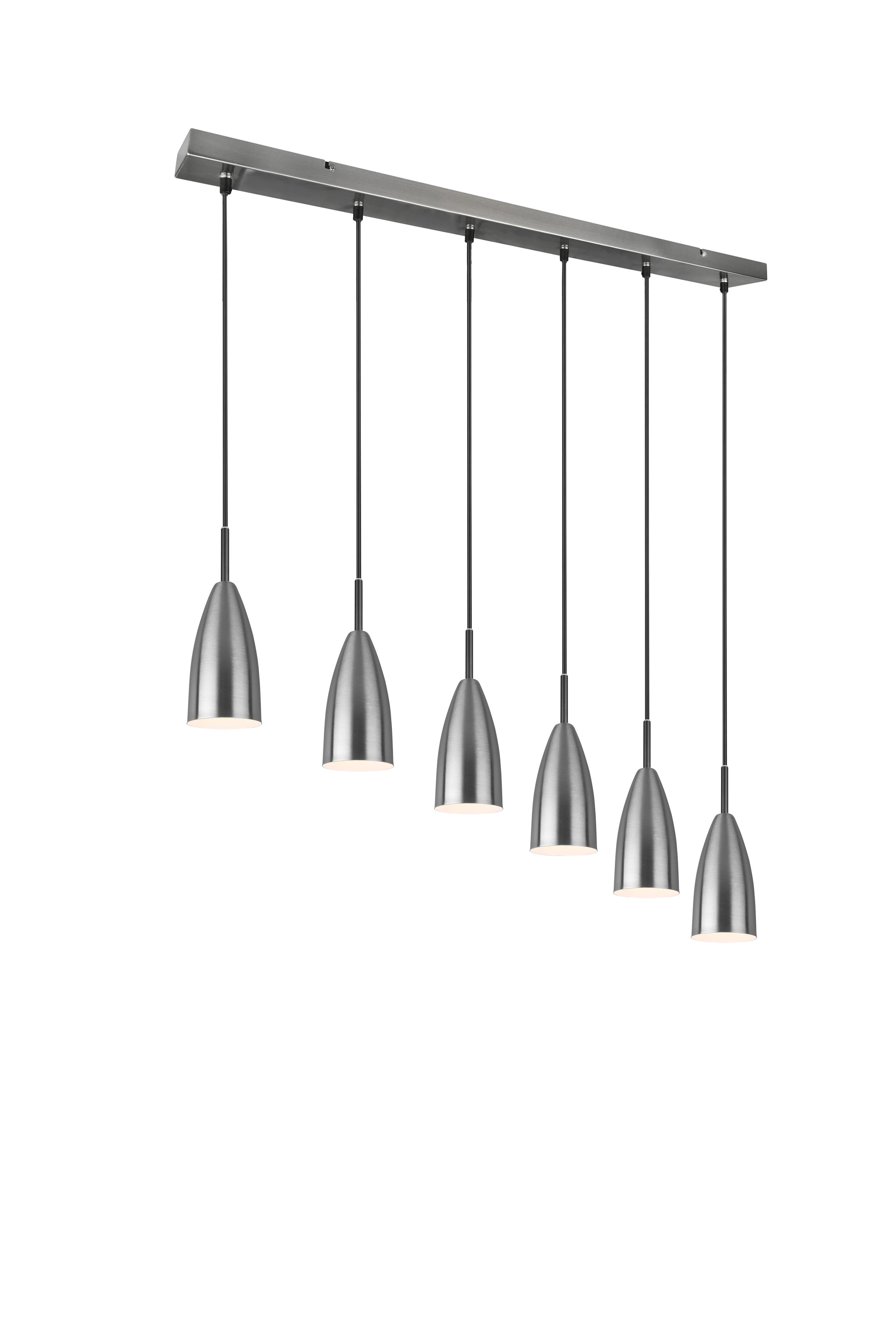 Lampada a Sospensione da Interno  E14 in Metallo Nickel Opaco