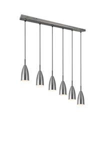 Lampada a Sospensione da Interno  E14 in Metallo Nickel Opaco