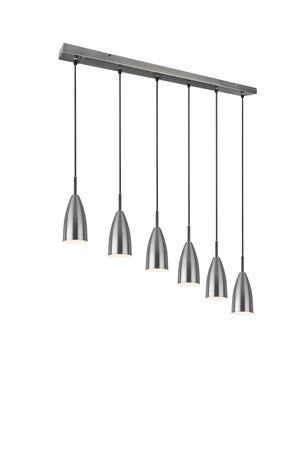 Lampada a Sospensione da Interno  E14 in Metallo Nickel Opaco