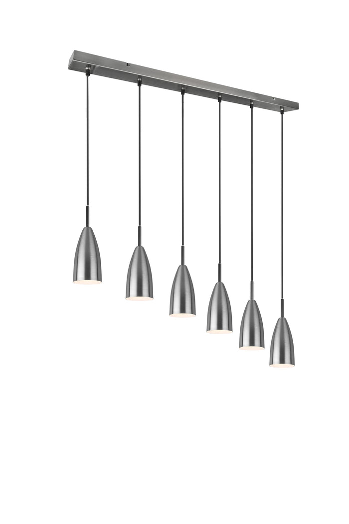 Lampada a Sospensione da Interno  E14 in Metallo Nickel Opaco