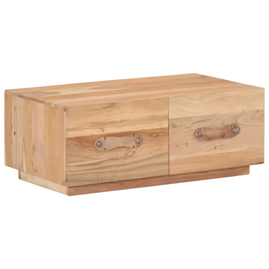 Tavolino da salotto | Tavolino da caff¨¨ | Tavolino da Soggiorno 90x50x35 cm in Legno Massello di Recupero