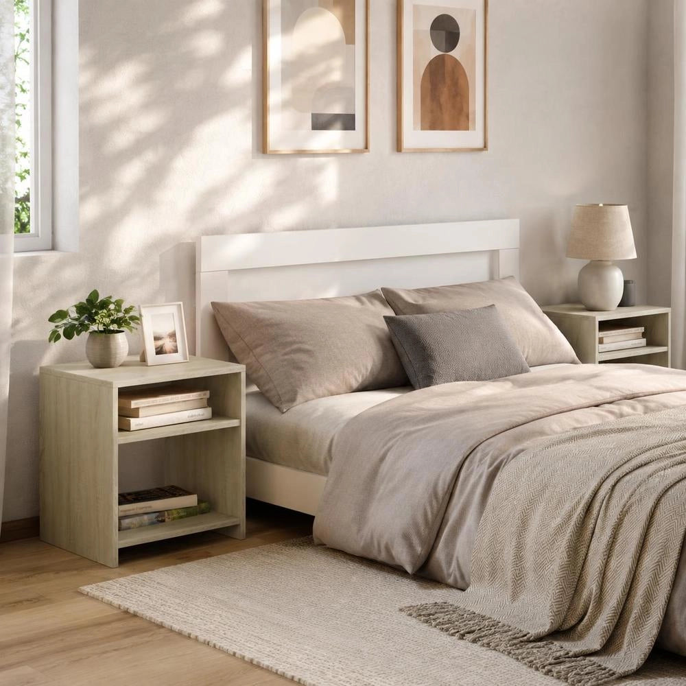 Bedside Tables 2 Pcs. Sonoma Oak 40x30x40 Cm Wood Material