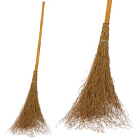 Scopa in bamboo con manico per giardino 15 rami circa