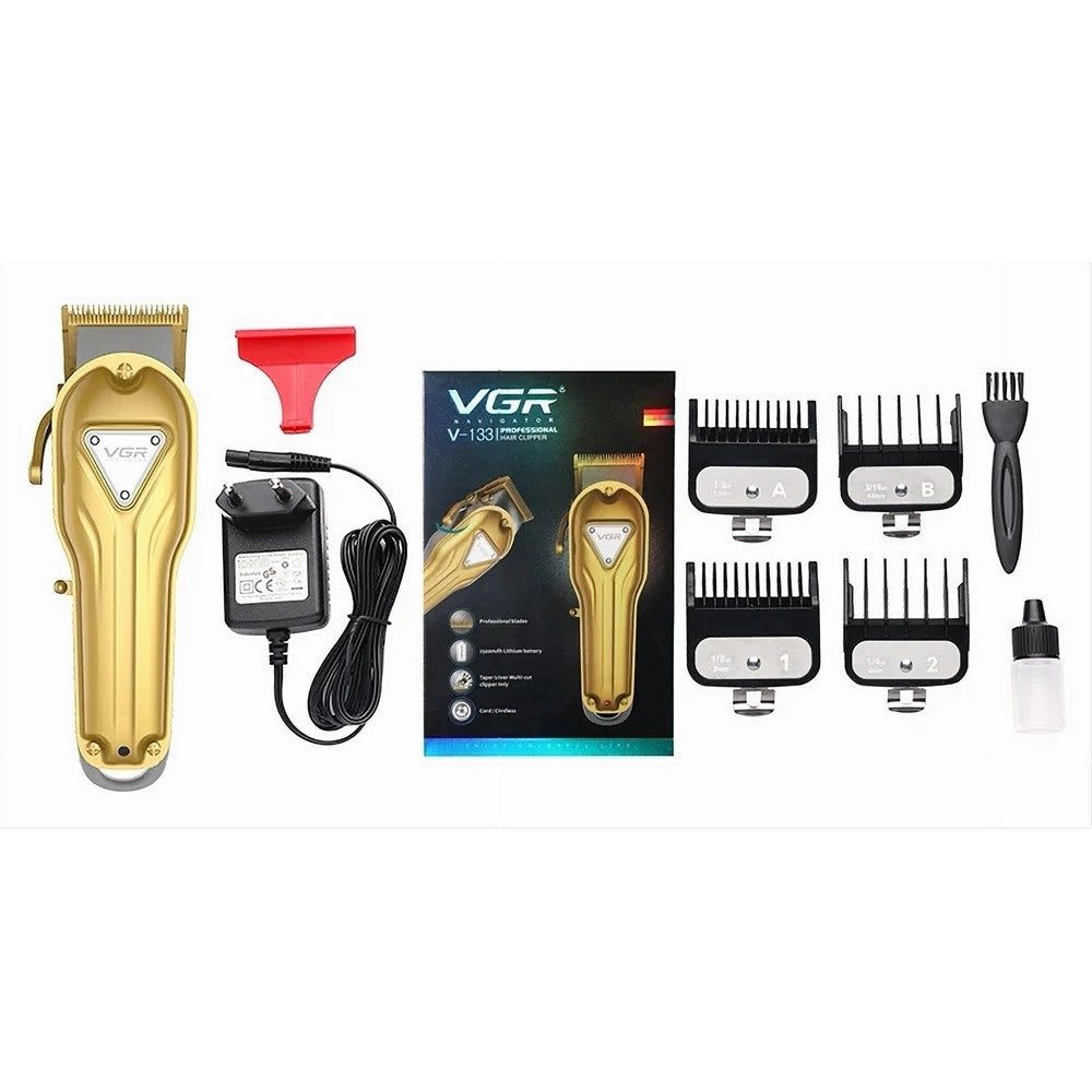 Trade Shop - Tagliacapelli Elettrico Batteria Ricaricabile Professionale Con/senza Cavo V-133 -