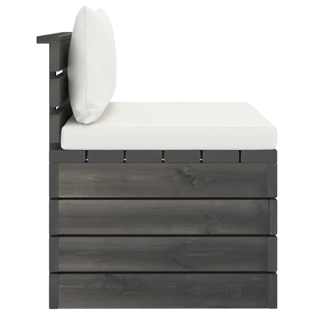 Set Divani da Giardino su Pallet 2 pz con Cuscini Massello Pino 3061673