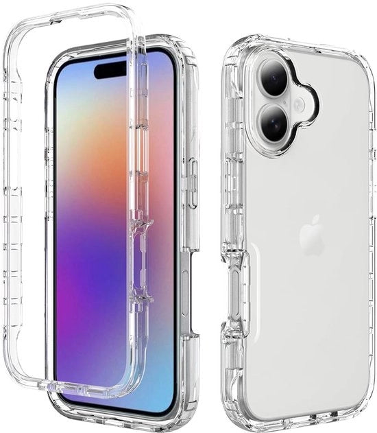 Custodia per Telefono con Design Sottile - Translucido - Resistenente agli Urti - Antimarcatura - Ricarica Senza Fili - Design a Cristalli con Disegno a Batteria - Copertura per Telefono