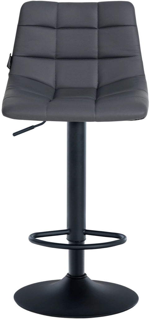 Sgabello Jerry in similpelle grigio,nero