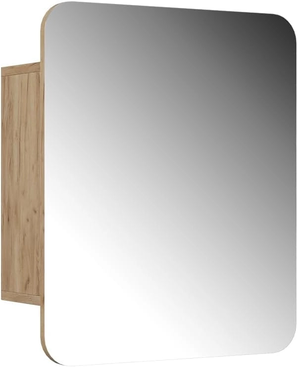 Specchio contenitore bagno Zino, Bianco, 60 x 50 cm con ripiani, Ordine ed eleganza per ogni bagno