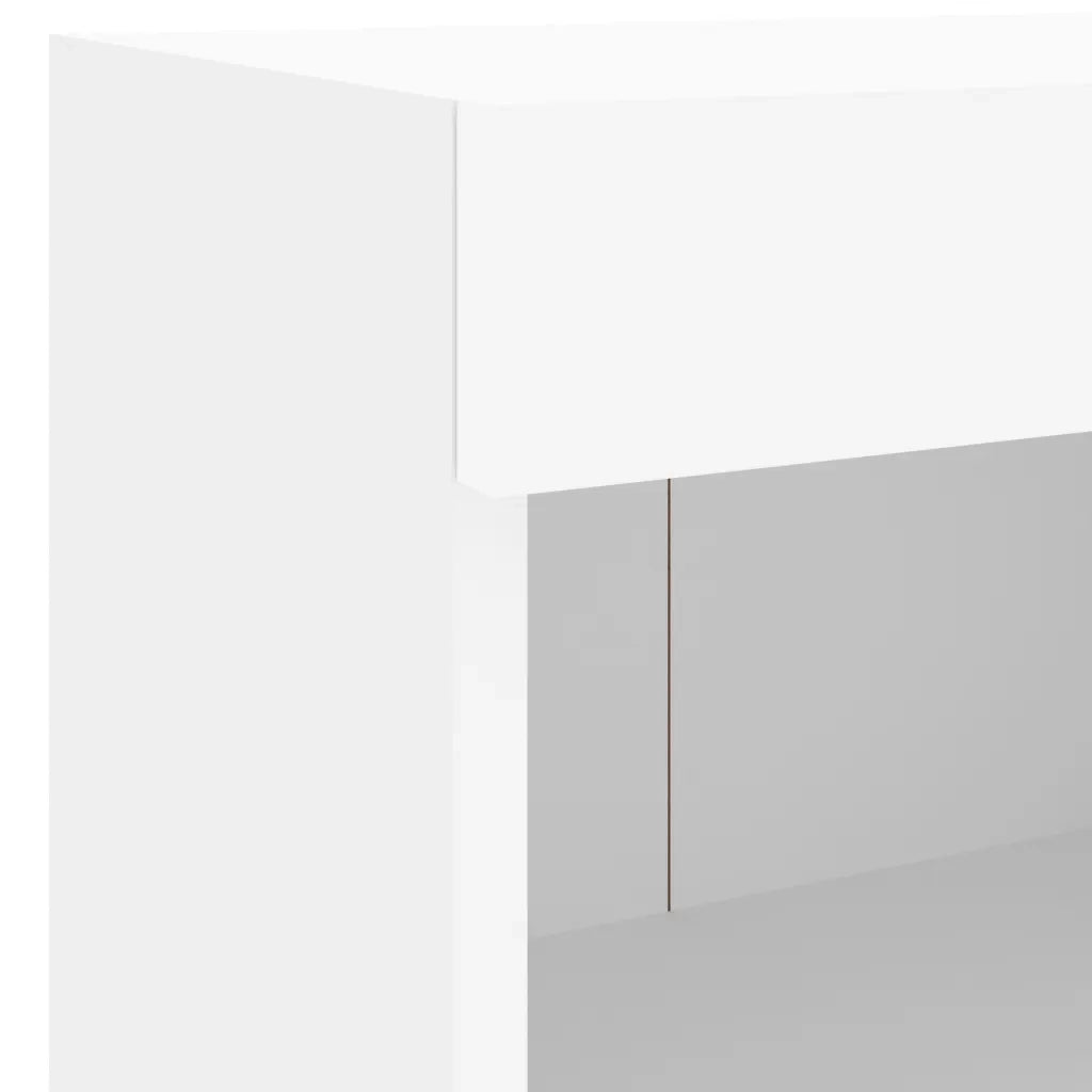 Mobili TV a Muro 4pz con Luci LED Bianchi 3216576