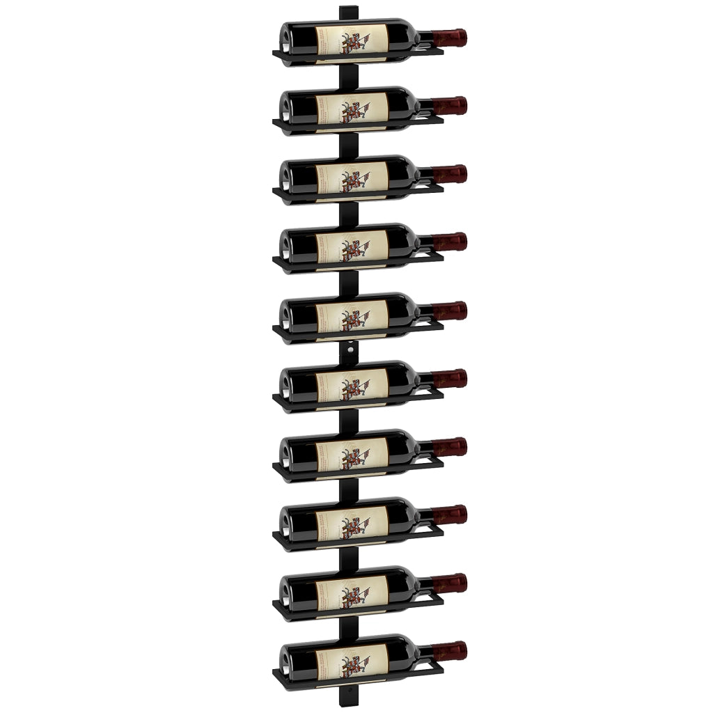 Scaffale per Vino ¨C Zephmum ¨C Metallico Nero 80x30x18 cm