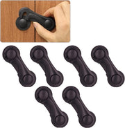 6 pezzi - Blocco sicurezza per armadi - Protezione per armadi - Chiavi di sicurezza senza foratura - Per porte degli armadi, cassetti, magazzini, armadietti - Adesivo forte - Duraturo - marrone