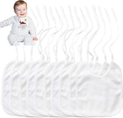 Kit di 10 pezzi di asciugamano per bambino in cotone - 18 x 18 cm - con cinture adattabili - asciugamano per bambino con cappuccio