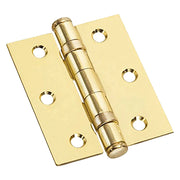 CERNIERA CON CUSCINETTI OTTONATA mm  75 x  65 - sp.2- 2 pezzi