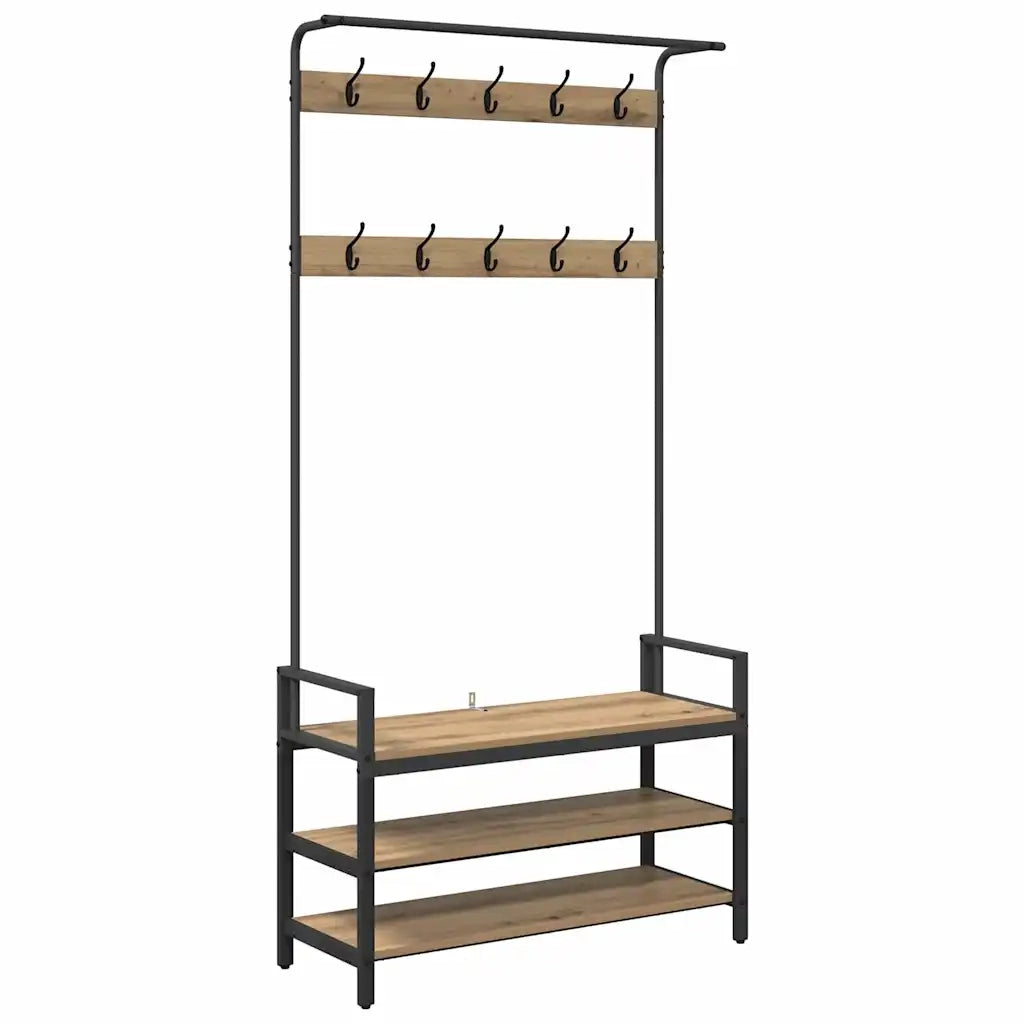 Appendiabiti Rovere artigianale 95 x 34 x 184 cm 879964